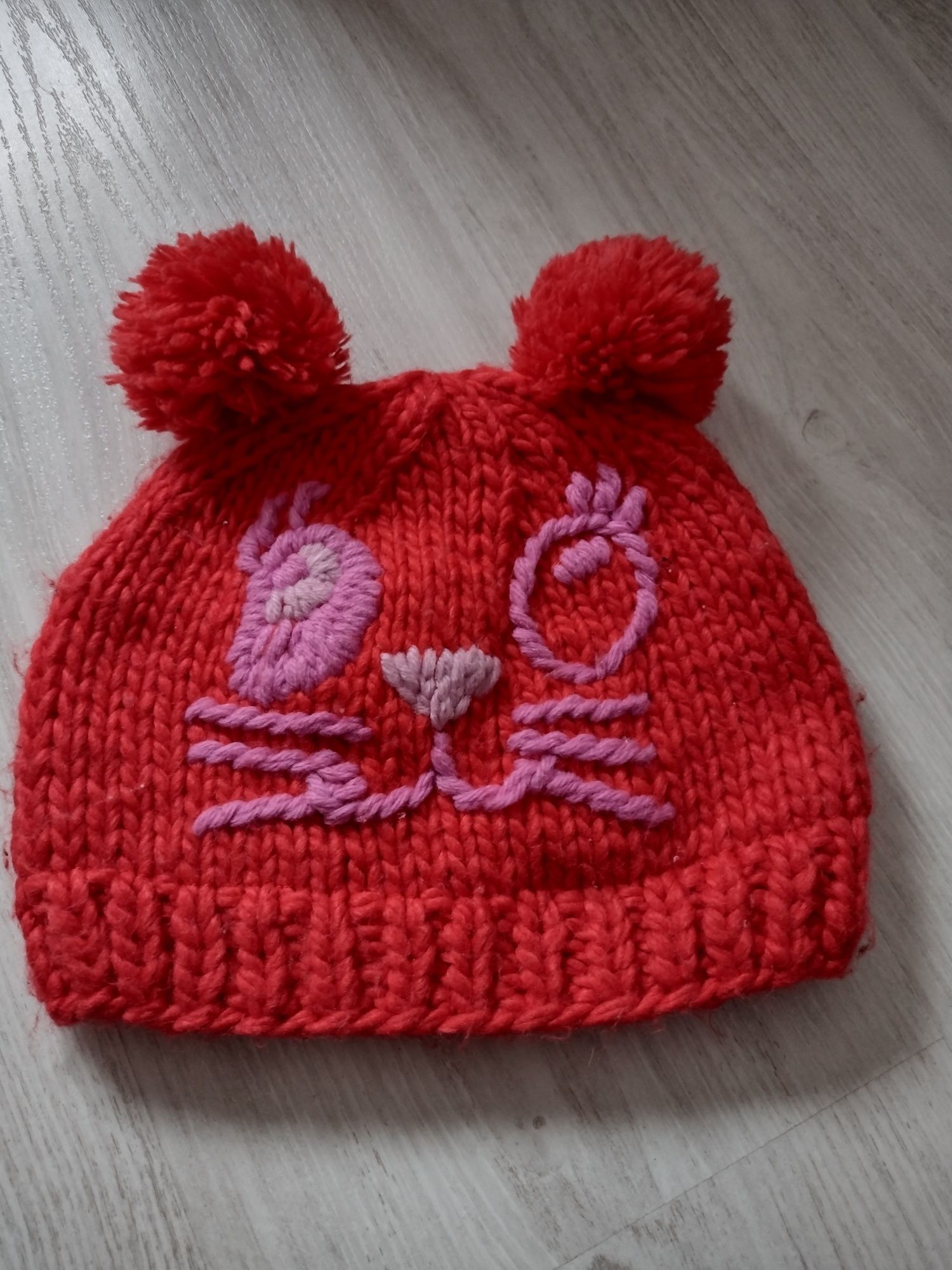 Zimowa czapka dla dziewczynki 1-2 lata