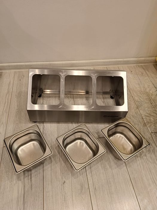 Ekspozytor stal nierdzewna,pojemniki gastronomiczne,bemar do kawiarni