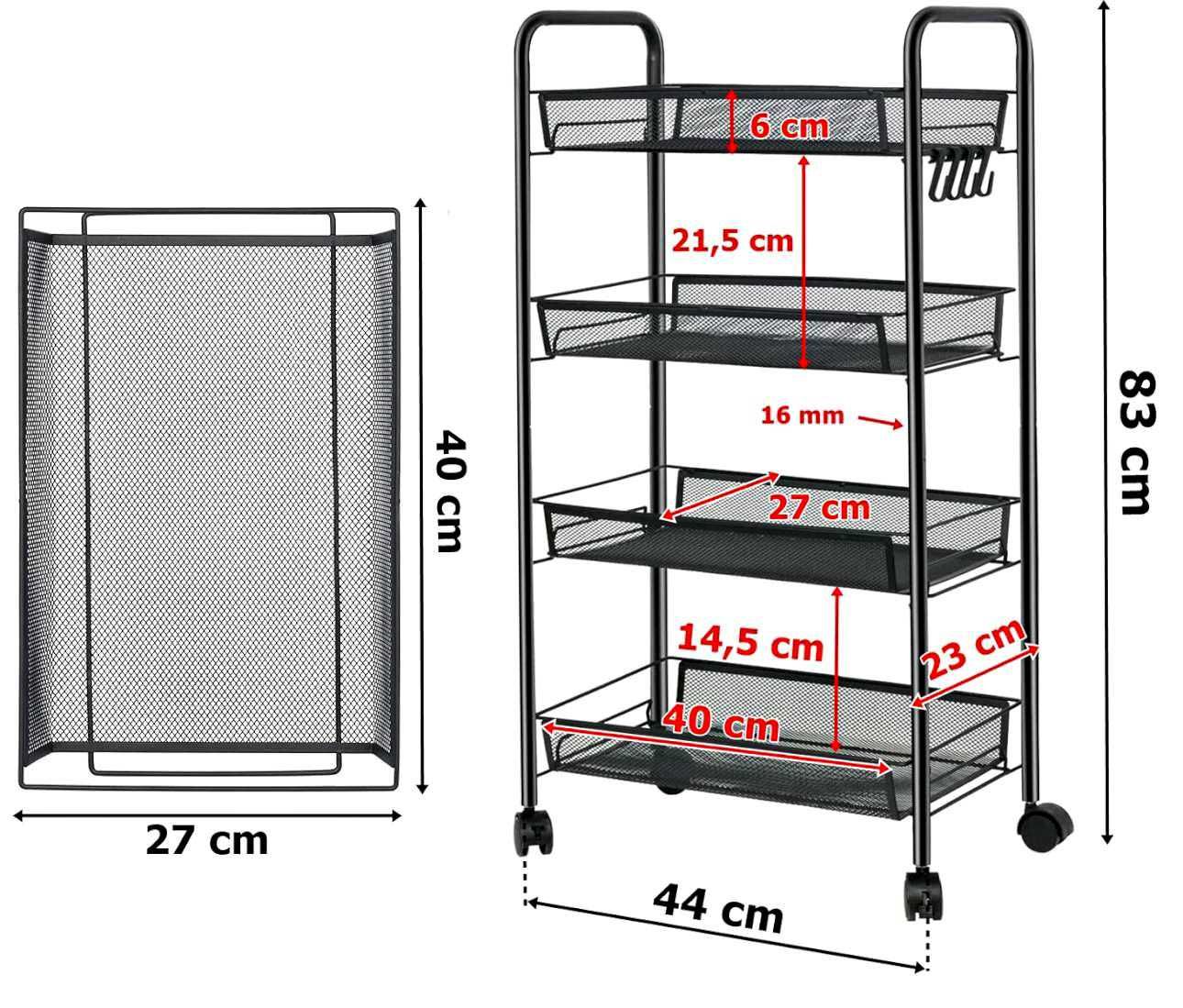 SZAFKA NA KÓŁKACH regał wózek kuchenny organizer *nowy*