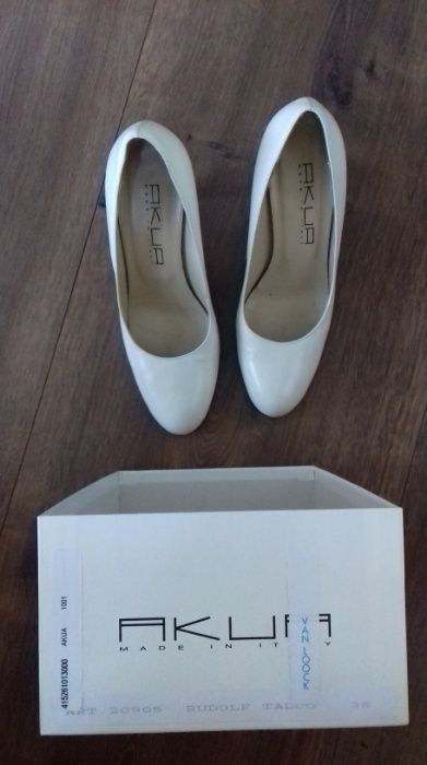 Białe / perłowe buty ślubne rozmiar 38 szpilki