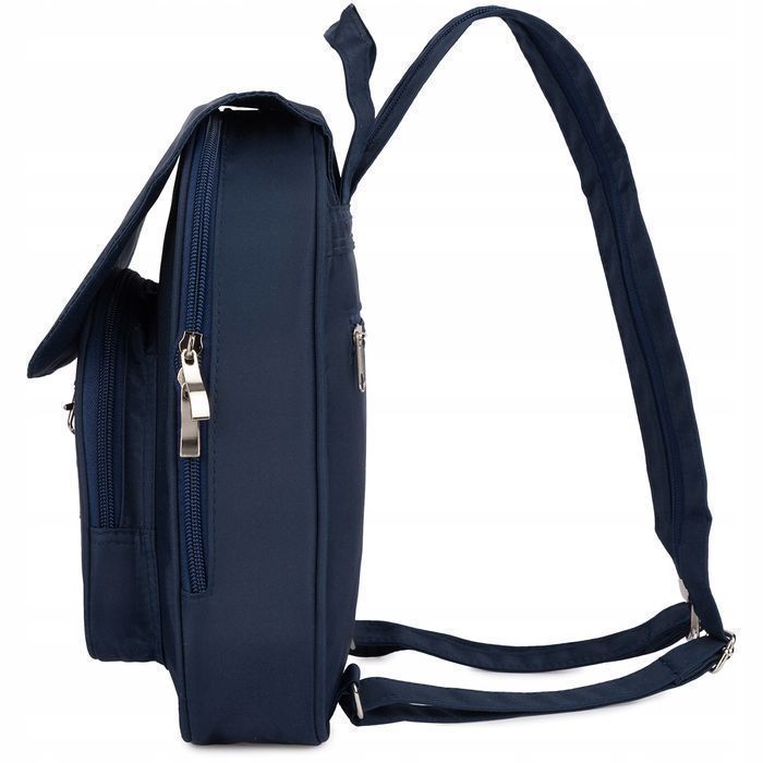 Plecak plecaczek damski mały lekki wodoodporny elegancki granat