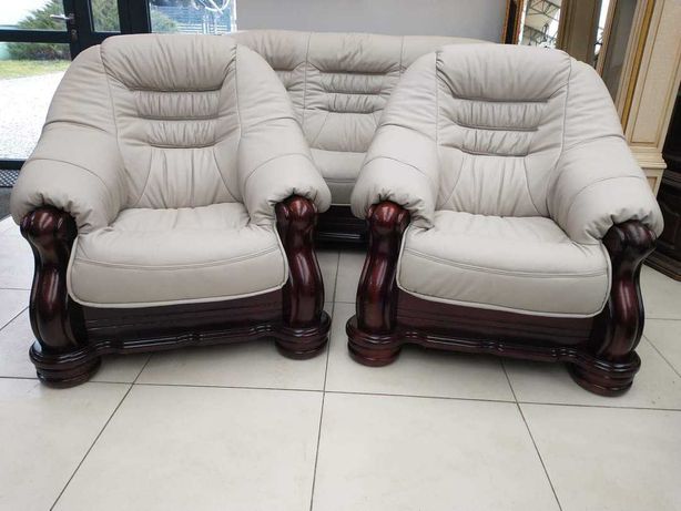 Wypoczynek kanapa sofa fotel fotele ecru beżowy kler
