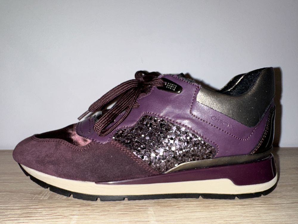 Nowe buty geox sneakersy damskie brokatowe