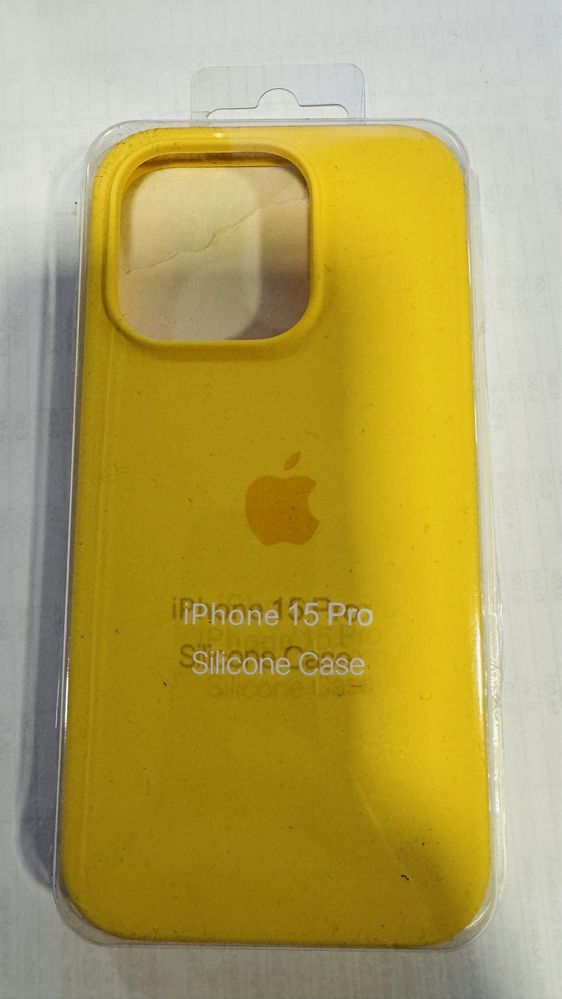 Etui silikonowe iphone 15 Pro żółte nowe