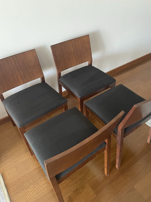 4 cadeiras madeira (designer)