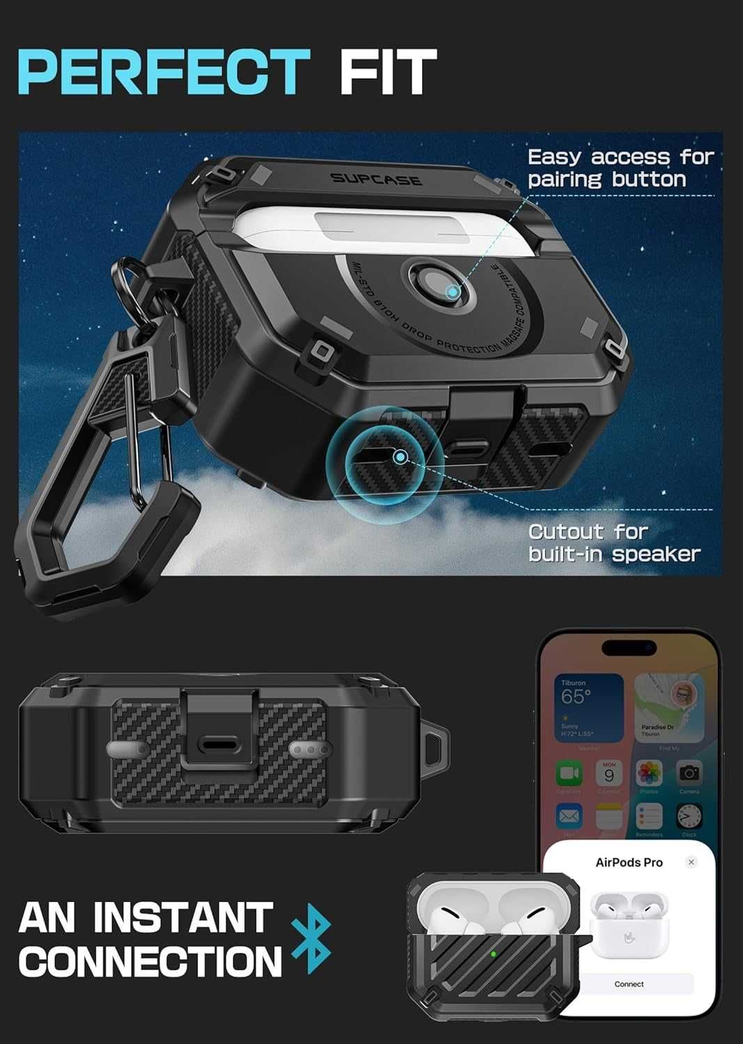 Противоударный чехол с магнитом SupCase MagFit Чехол для AirPods Pro 2