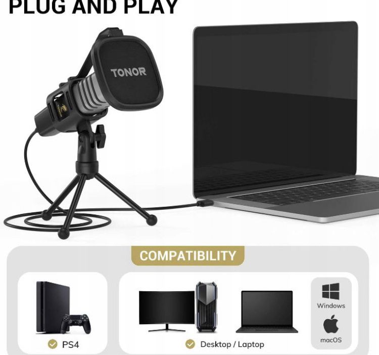 TONOR TC30 Pojemnościowy mikrofon USB
