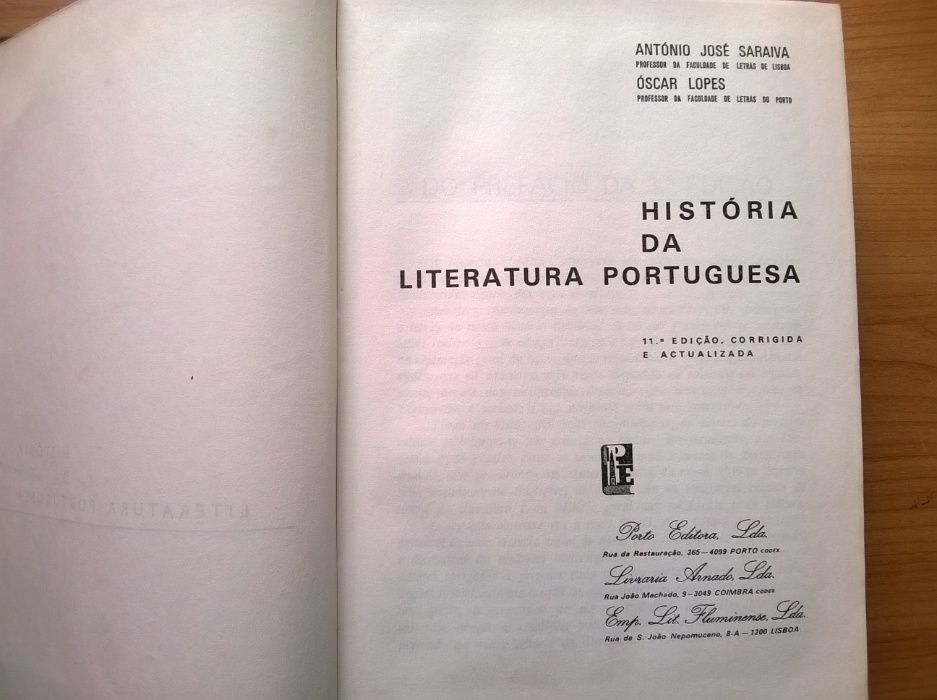 História da Literatura Portuguesa - A. J. Saraiva e Óscar Lopes