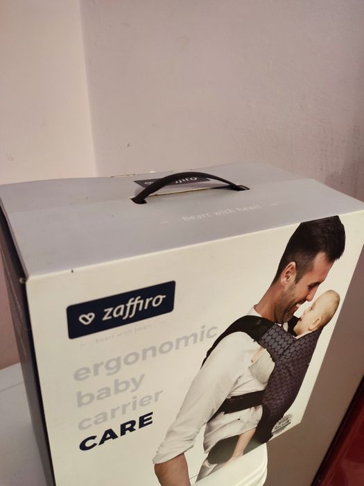 Nosidełko ZAFIRRO CARE szaro-turkusowe grochy