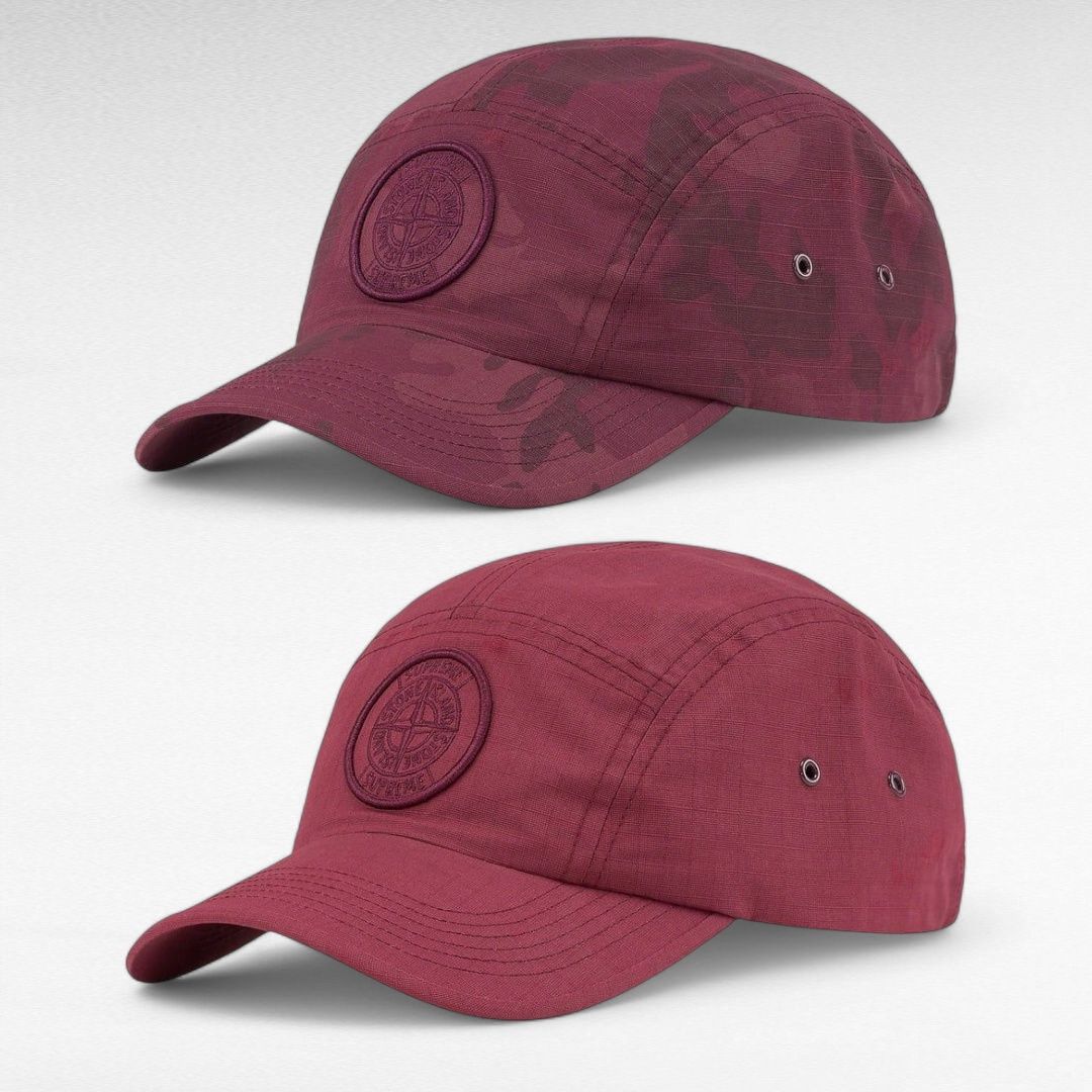 Stone Island x Supreme Reactive Ice Camo Ripstop Camp Cap
