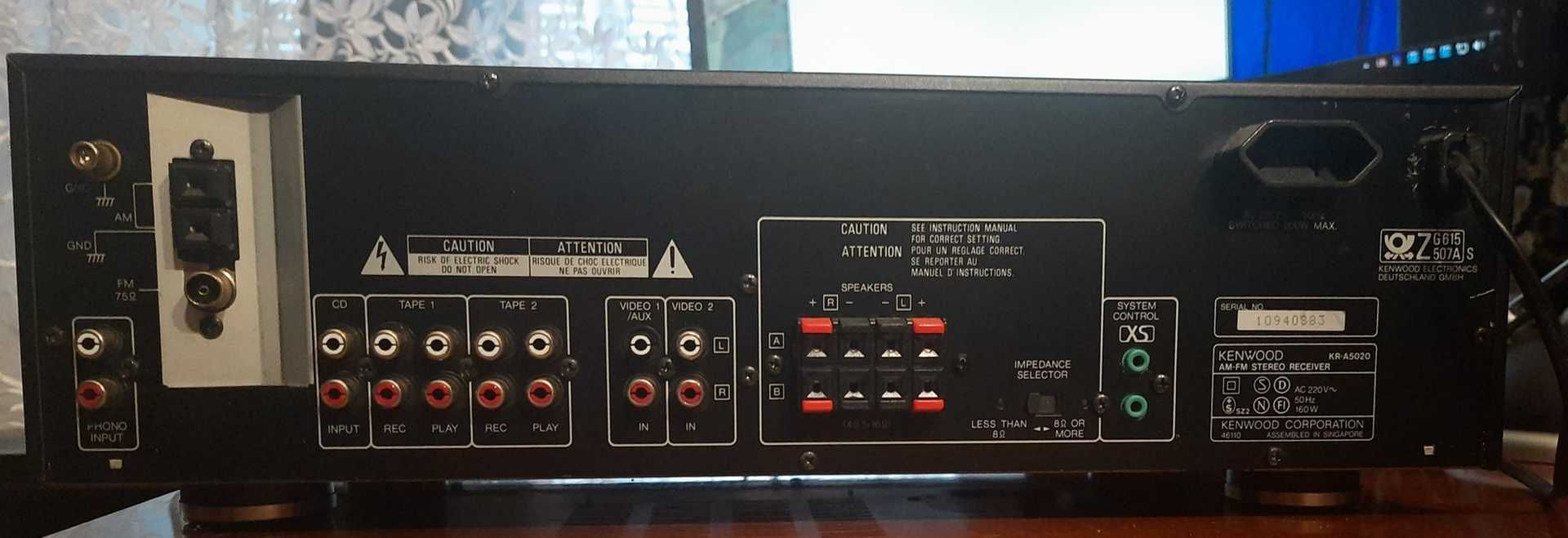 Toshiba SB-5427; KENWOOD KR-A5020 - стерео усилитель и ресивер.