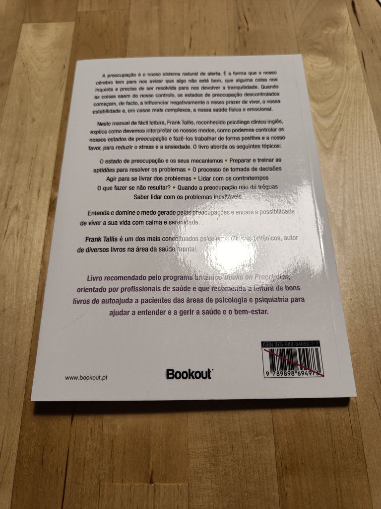 Livro novo Como travar preocupações e reduzir a ansiedade