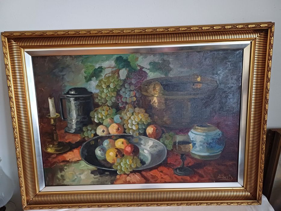 Stary obraz na płótnie Edith Gert  .