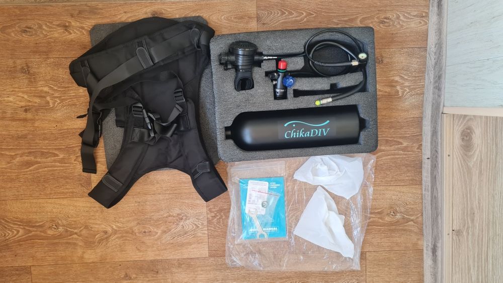 Мини акваланг Набор Chikadiv C700 Plus Black кислородный баллон 2.0 L