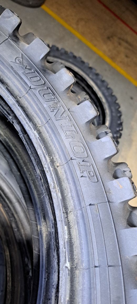 Pneus cross 110/90/19 e 100/90/19 dunlop como novos testes de marca