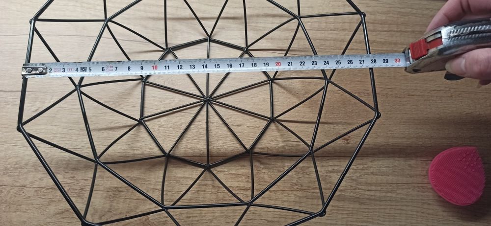 Koszyczek metalowy czarny na owoce