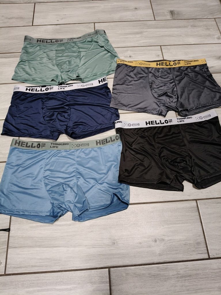 Bokserki męskie XXL 5 sztuk Nowe Materiał super