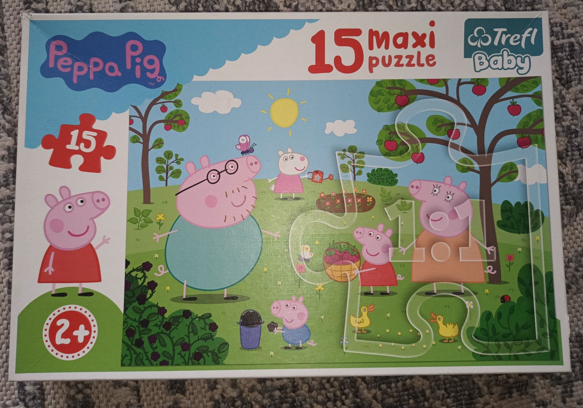 Puzzle Peppa Maxi 15 elementów, wiek 2+, Trefl