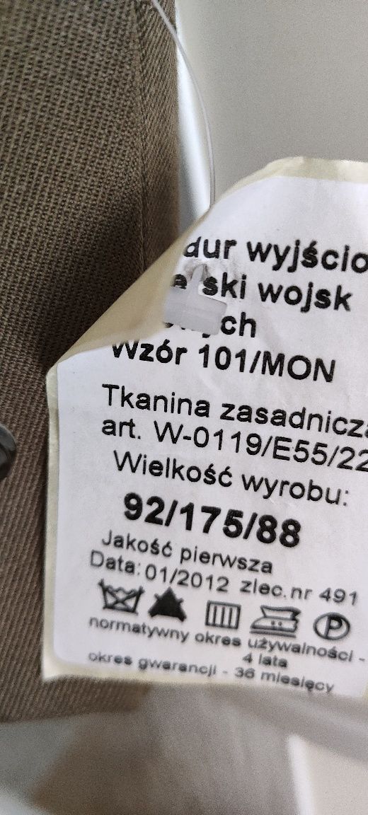 Mundur wyjściowy oficerski wojsk lądowych 101/mon