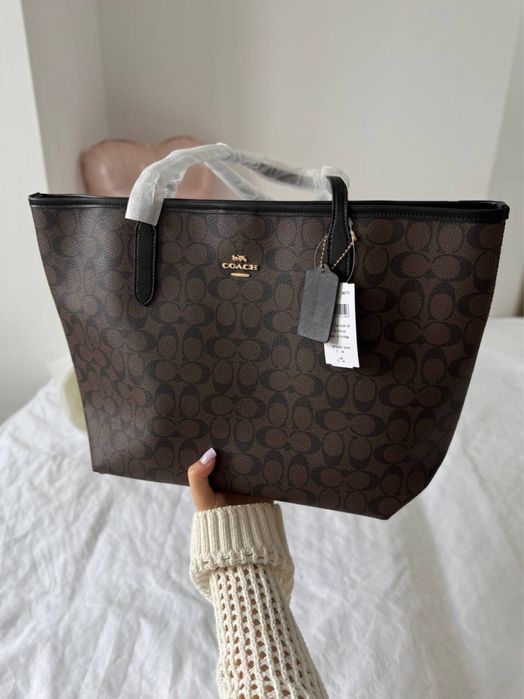 Coach City Tote Brown/Black