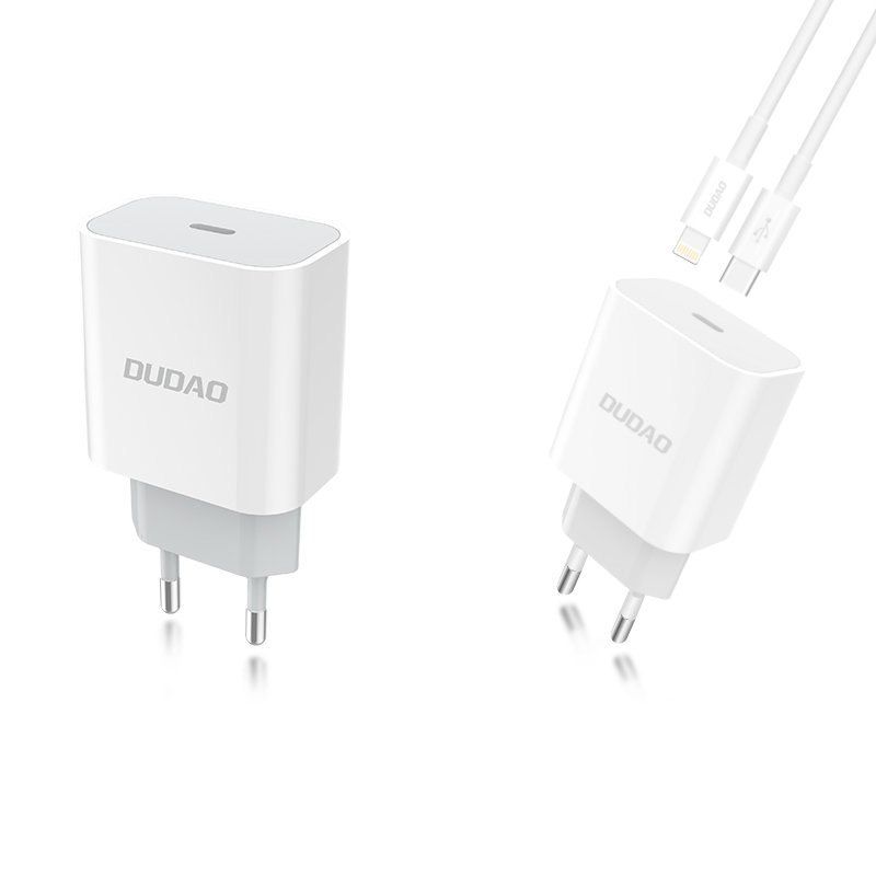 Szybka Ładowarka Sieciowa Usb Typ C + Kabel Usb Typ C Lightning 1M