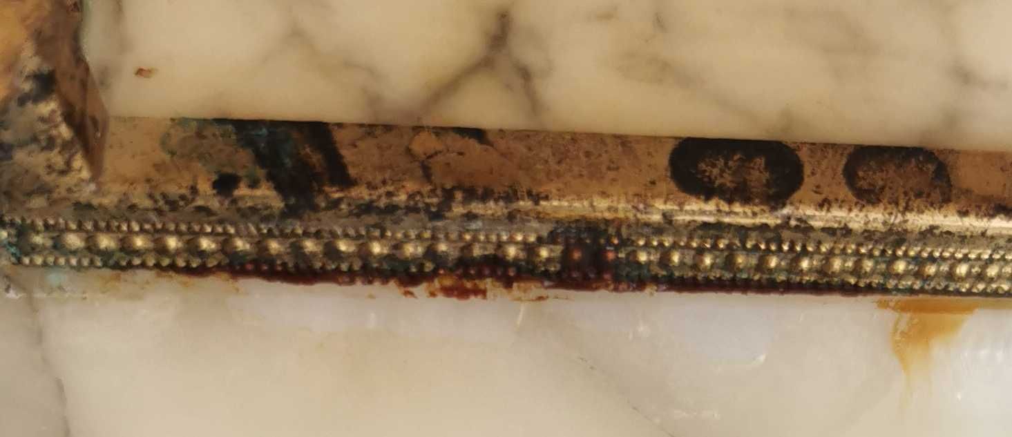 Szkatułka Szkatuła Albaster RB Made in Italy z Kamienia Włoska Vintage