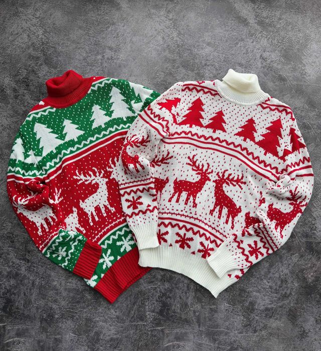 Новорічний светр,светр з оленями,парні новорічні светри, до XXL