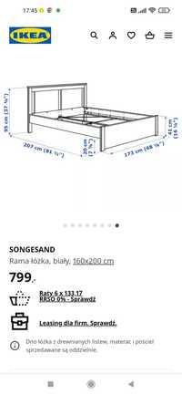 Łóżko małżeńskie Ikea