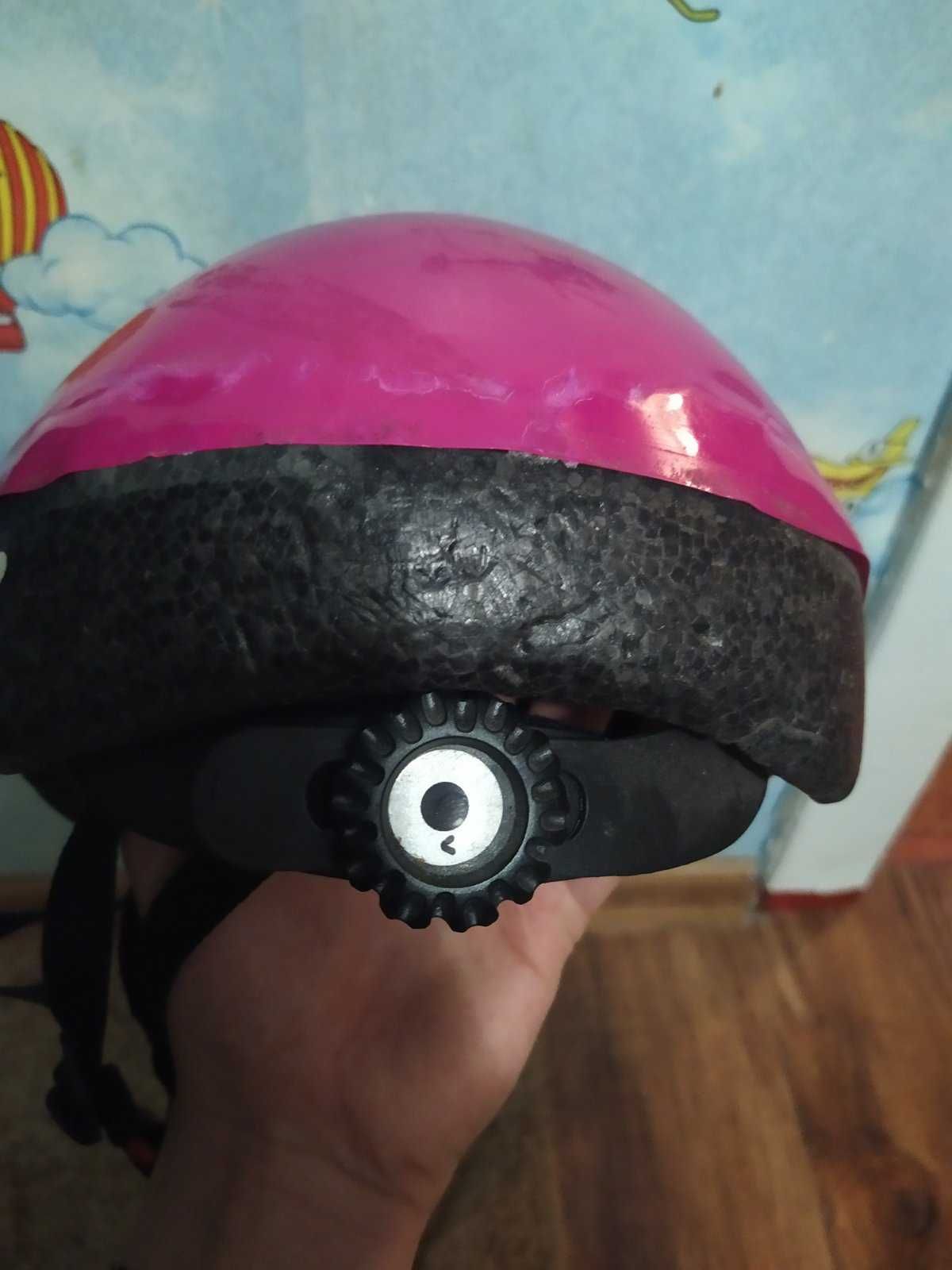 Детский защитный шлем для девочек Btwin размер 52-56 см, велосипедный