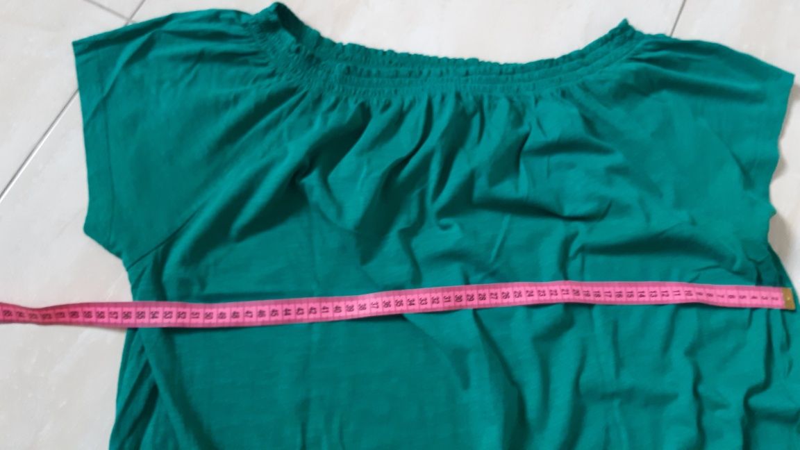 Sukienka tunika letnia zielona bawełniana 42/44 bonprix