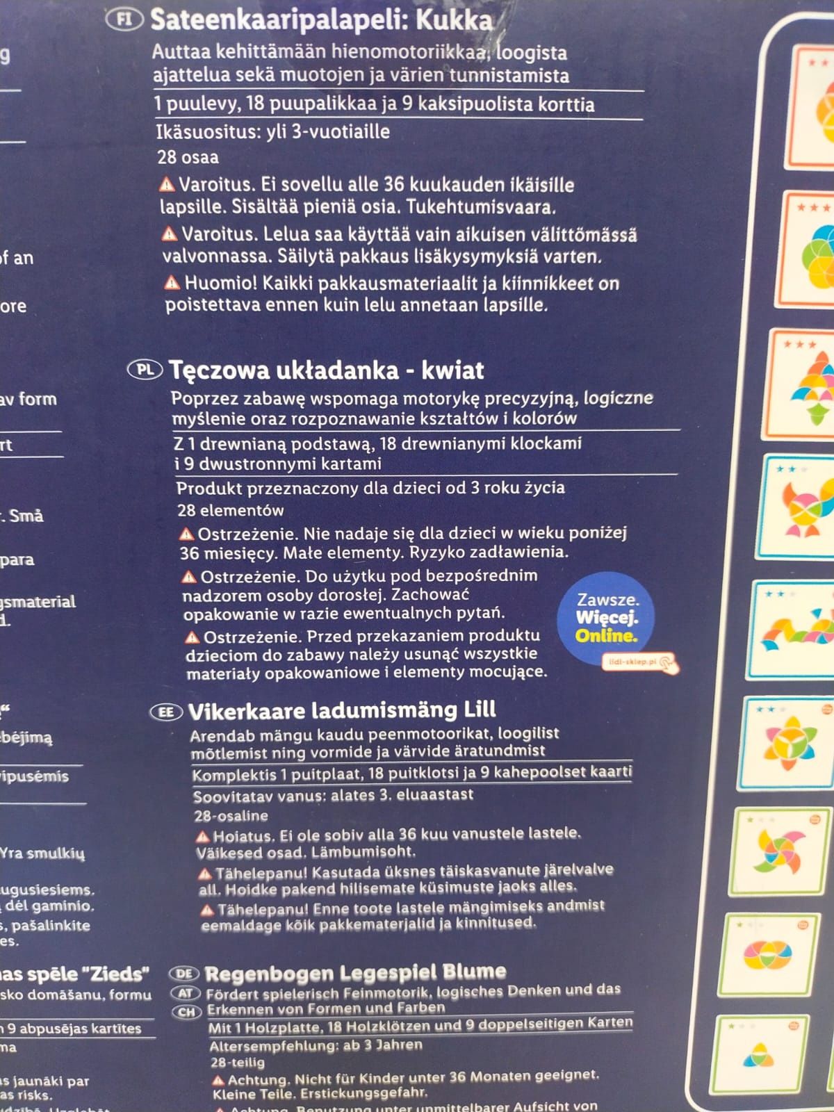 Tęczowa układanka kwiat Play Tive Montessori