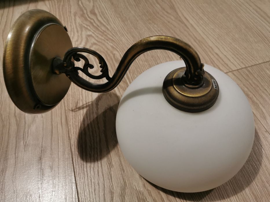 Lampa kinkiet retro stare złoto