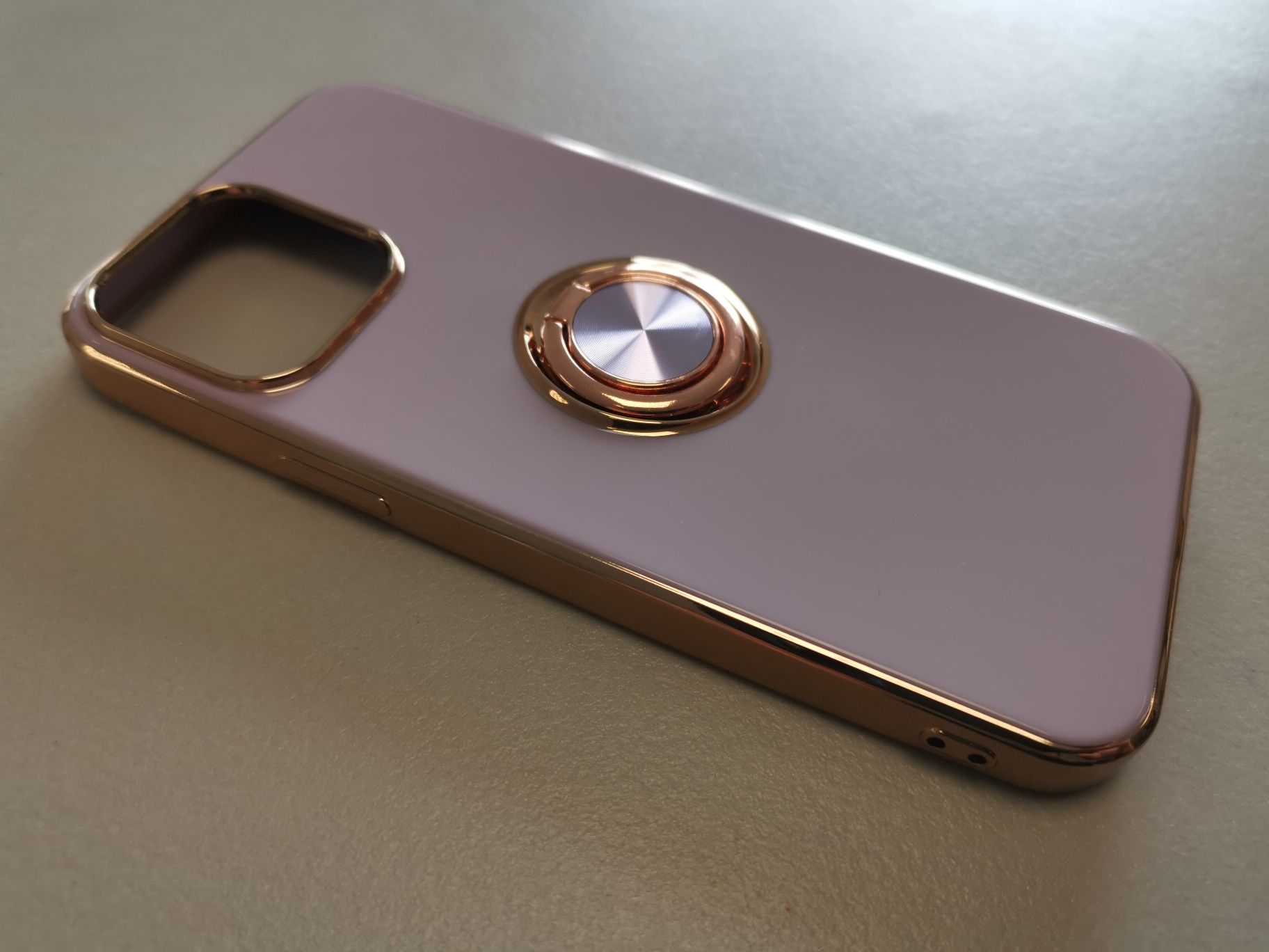 Etui nakładka Plecki z Ringiem do Iphone 13 Pro Max Fioletowe