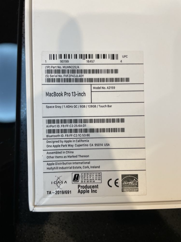 Macbook pro 13 cali