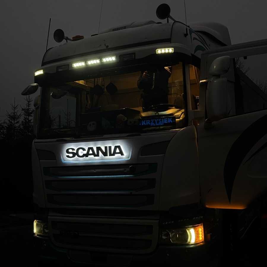 Podświetlany napis Logo led scania