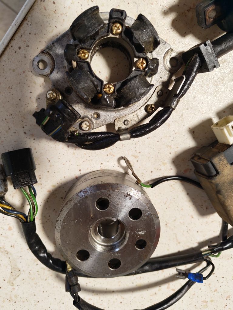 Honda cr 85 cewka stator magneto moduł wał tryb kartery chłodnica