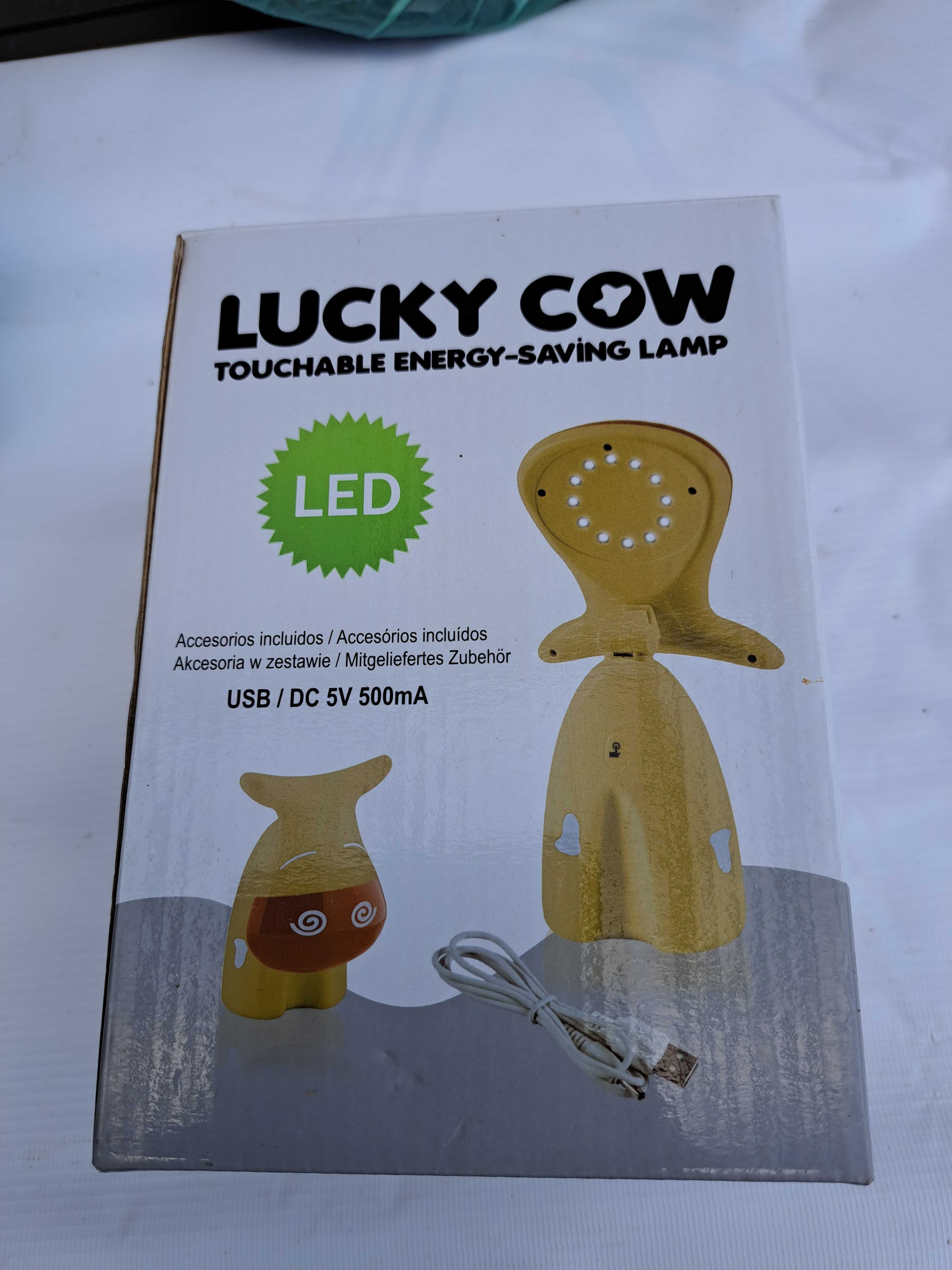Lampka LED dziecięca  w kształcie krówki na USB