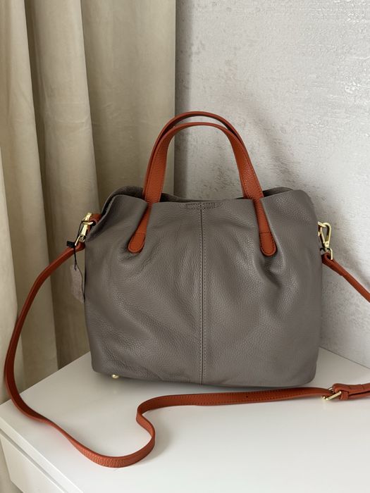 Сумка шопер, сірий шопер