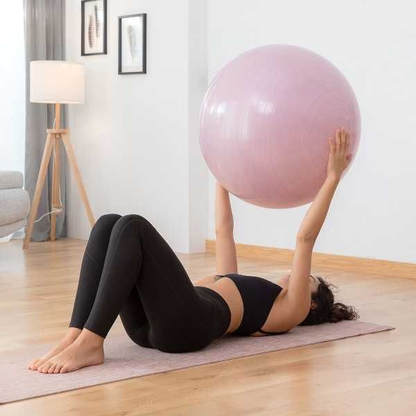 Bola de Yoga com Anel de Estabilidade e Bandas de Resistência Fitness