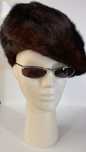Beret w stylu retro norka futro naturalne