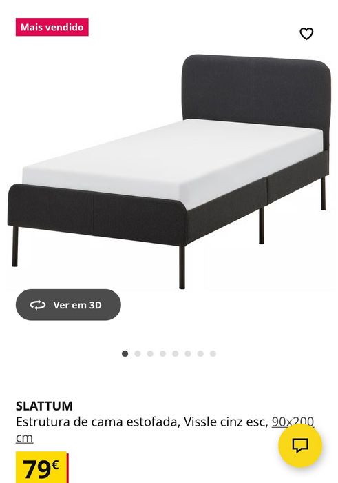 Cama de solteiro com colchão