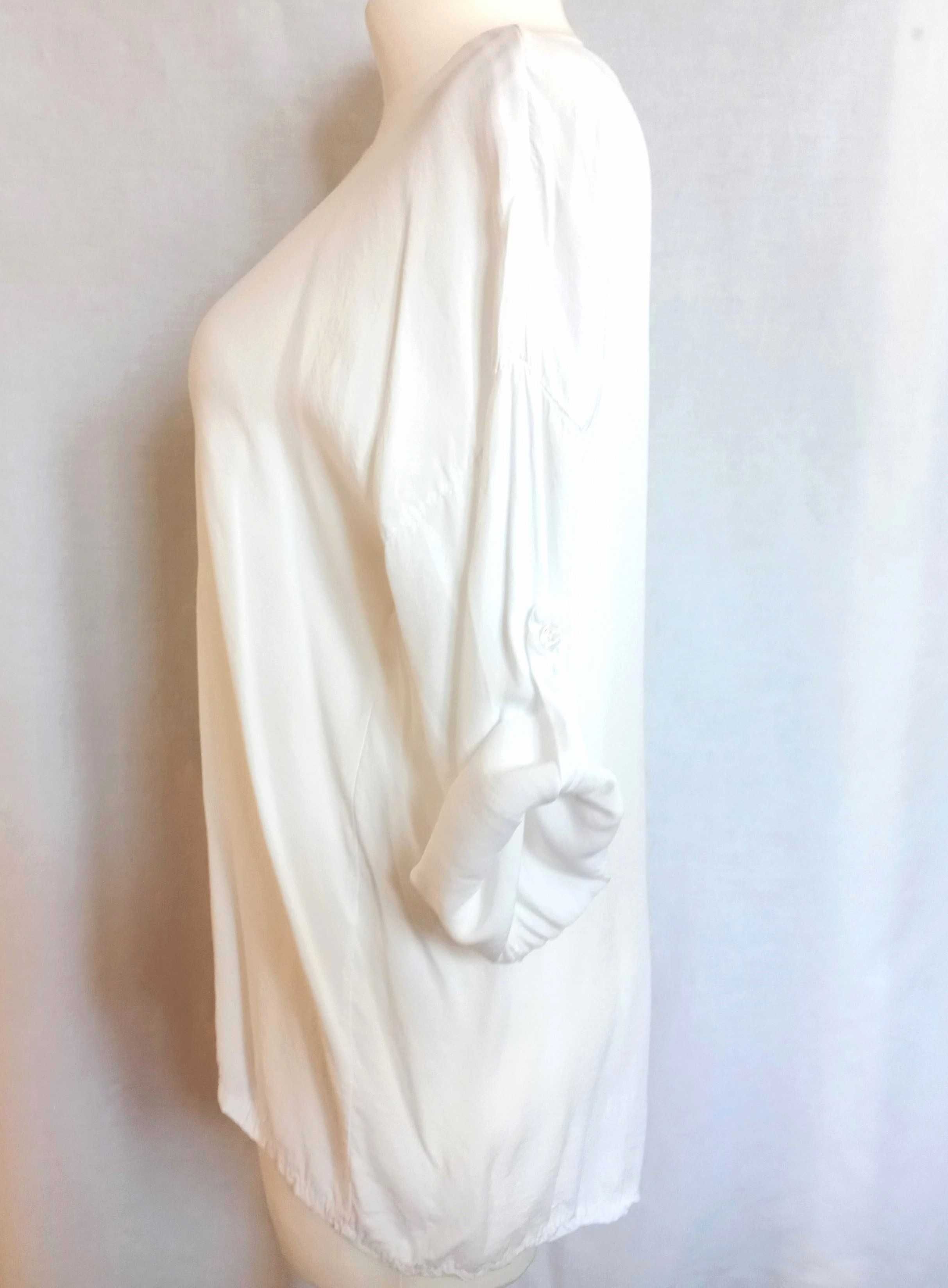 Bluzka biała Bluza elegancka r. 40 Rękaw Regulowany stan bdb-