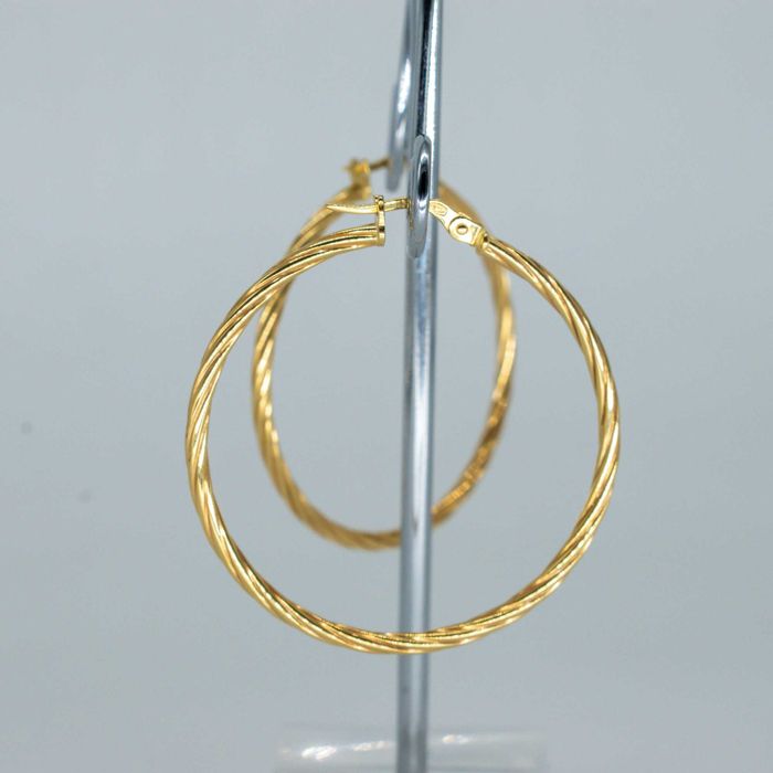 Złote kolczyki 585 KOŁA 2,07gram 4cm Nowe Okazja WYSYŁKA GRATIS