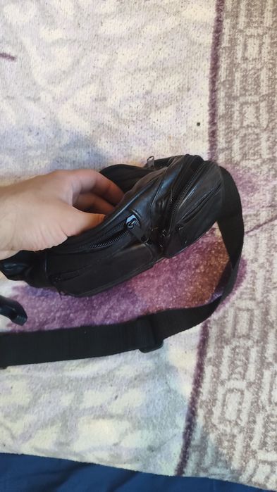 Сумка на пояс, шкіра