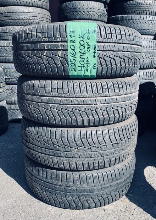 225 60 17 hankook winter icept evo зима 4 штуки протектор 75/85%