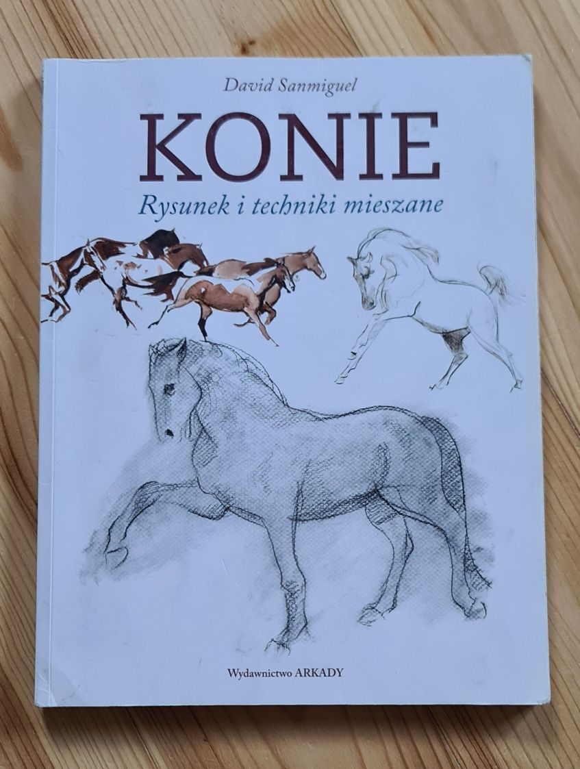 książka Konie- rysunek i techniki mieszane