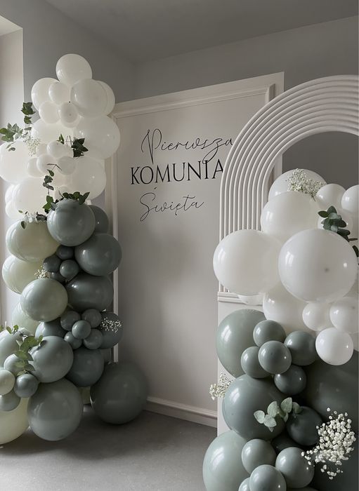 Ścianki balonowe, personalizowane dekoracje, dekoracje stołu