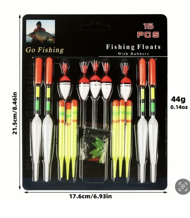 Набір поплавків для риболовлі 15 шт. Набор поплавков поплавки рыбалка