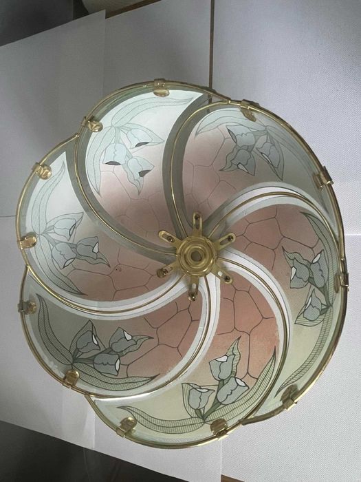 Szklany abażur do lampy szkło mosiądz