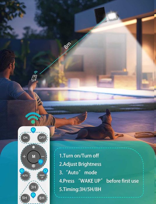 Holofote Projetor Luz Led Solar 200W a prova de agua IP65